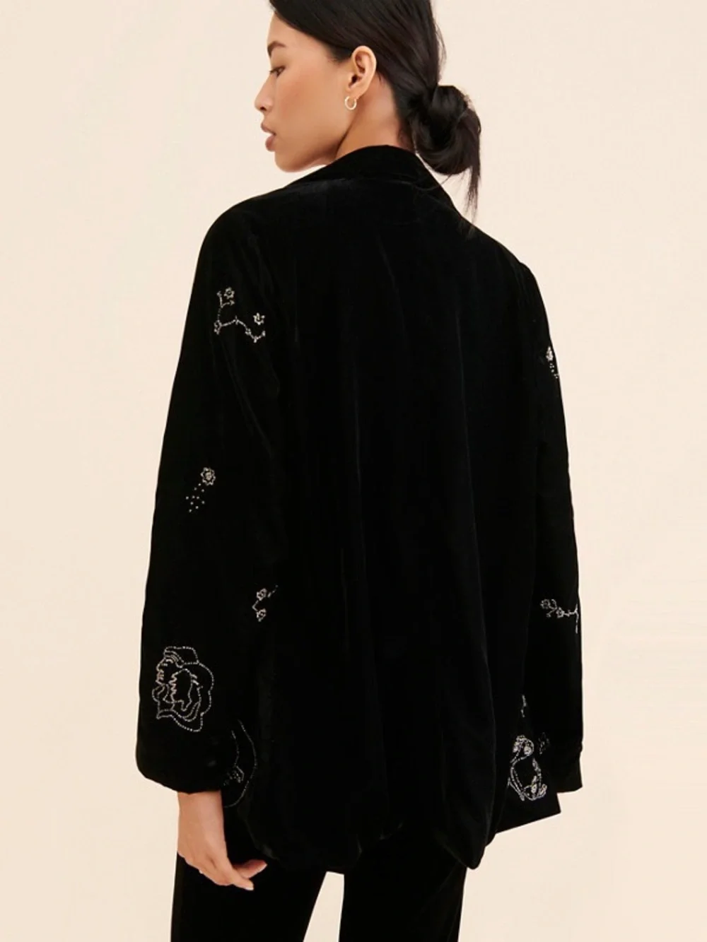 Zodiac Velvet Embroidered Blazer Statement